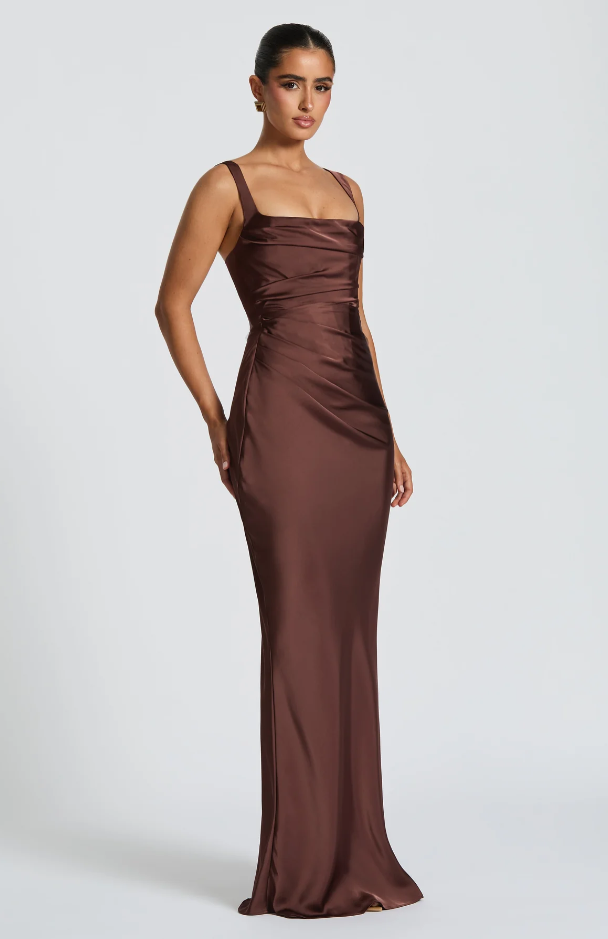 Vestido largo Calanthe - Oliva