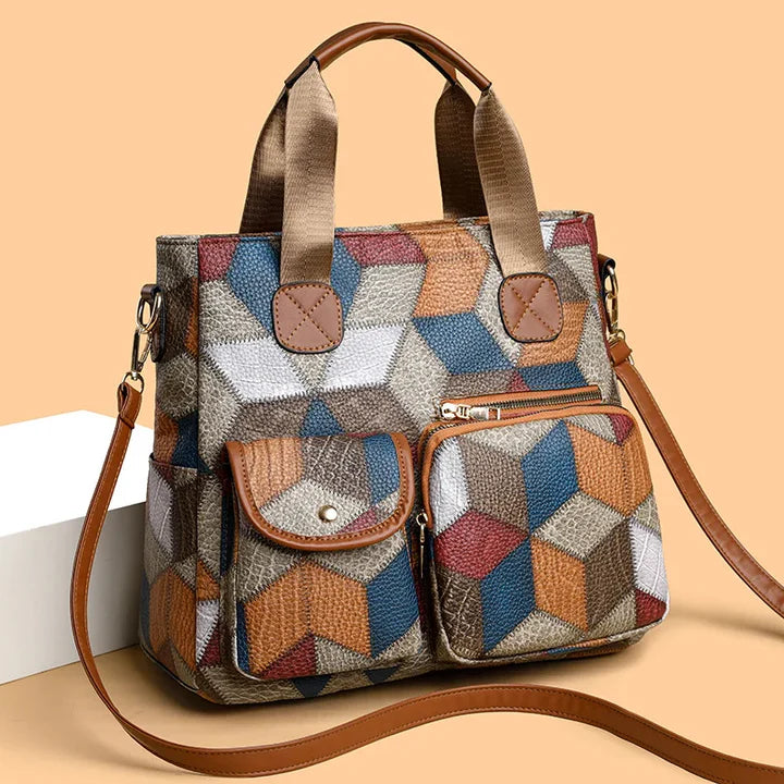 Silamoda™ | Bolso de mano de piel con mosaico
