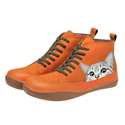 Silamoda™ | Botines de piel para amantes de los gatos