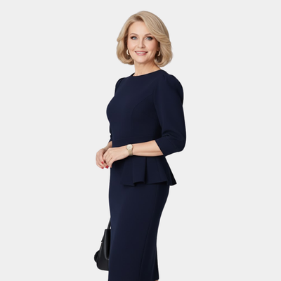 Claudine Bloom | Vestido midi con volantes refinados