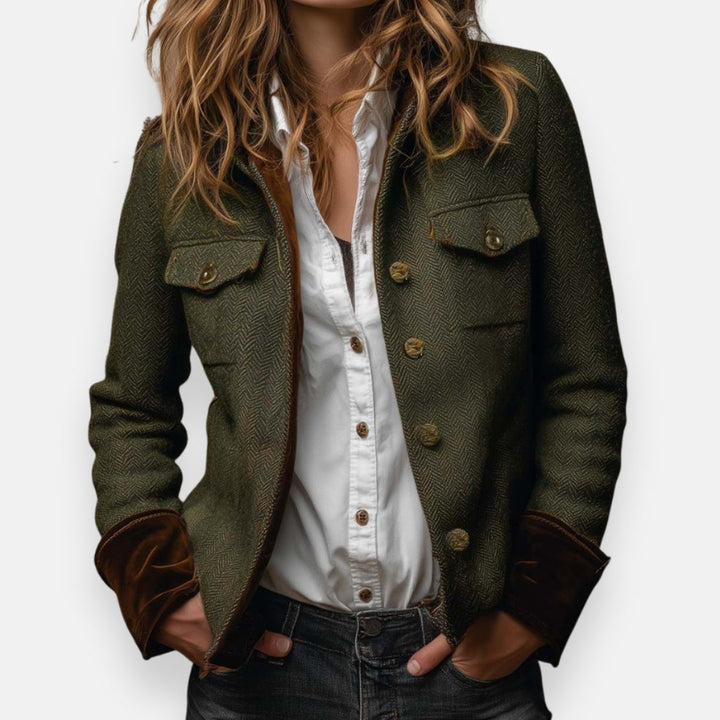 Dianeli | Chaqueta elegante con detalles de terciopelo
