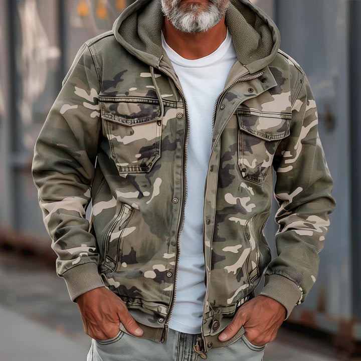 DAMIAN | CHAQUETA DE CAMUFLAJE CÁLIDA CON CAPUCHA