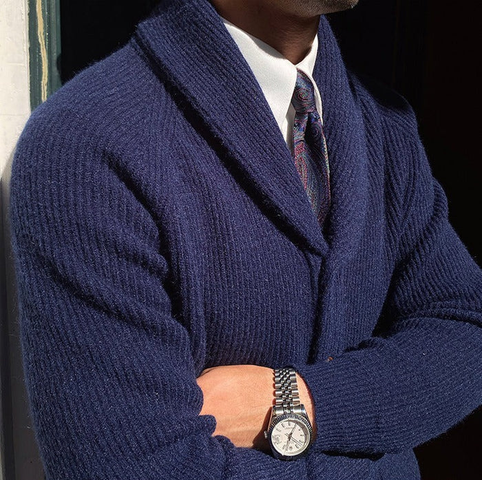 Cárdigan de punto con cuello chal de Bond Street