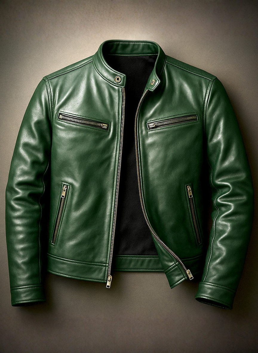 Chaqueta de cuero vintage Barger