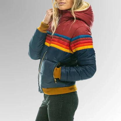 Silamoda™ | Chaqueta acolchada de rayas retro