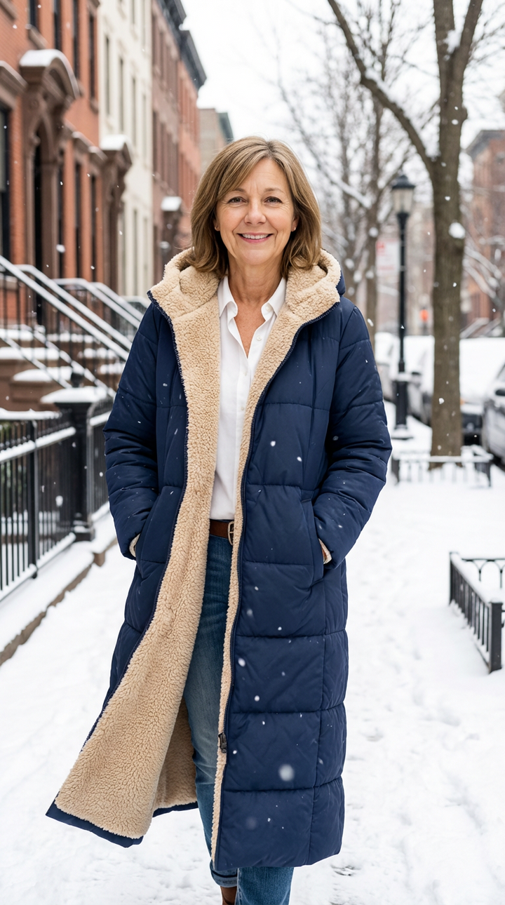 Amelia | Elegante abrigo reversible para mujer