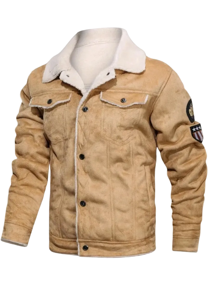 Elegante y cálida chaqueta de piel polar