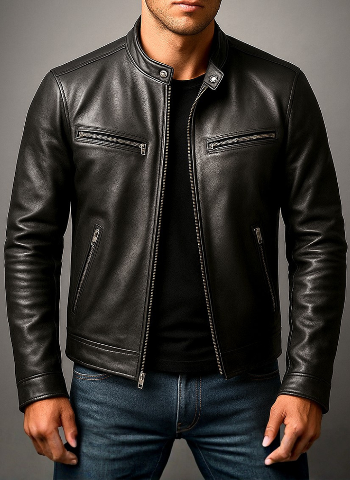 Chaqueta de cuero vintage Barger