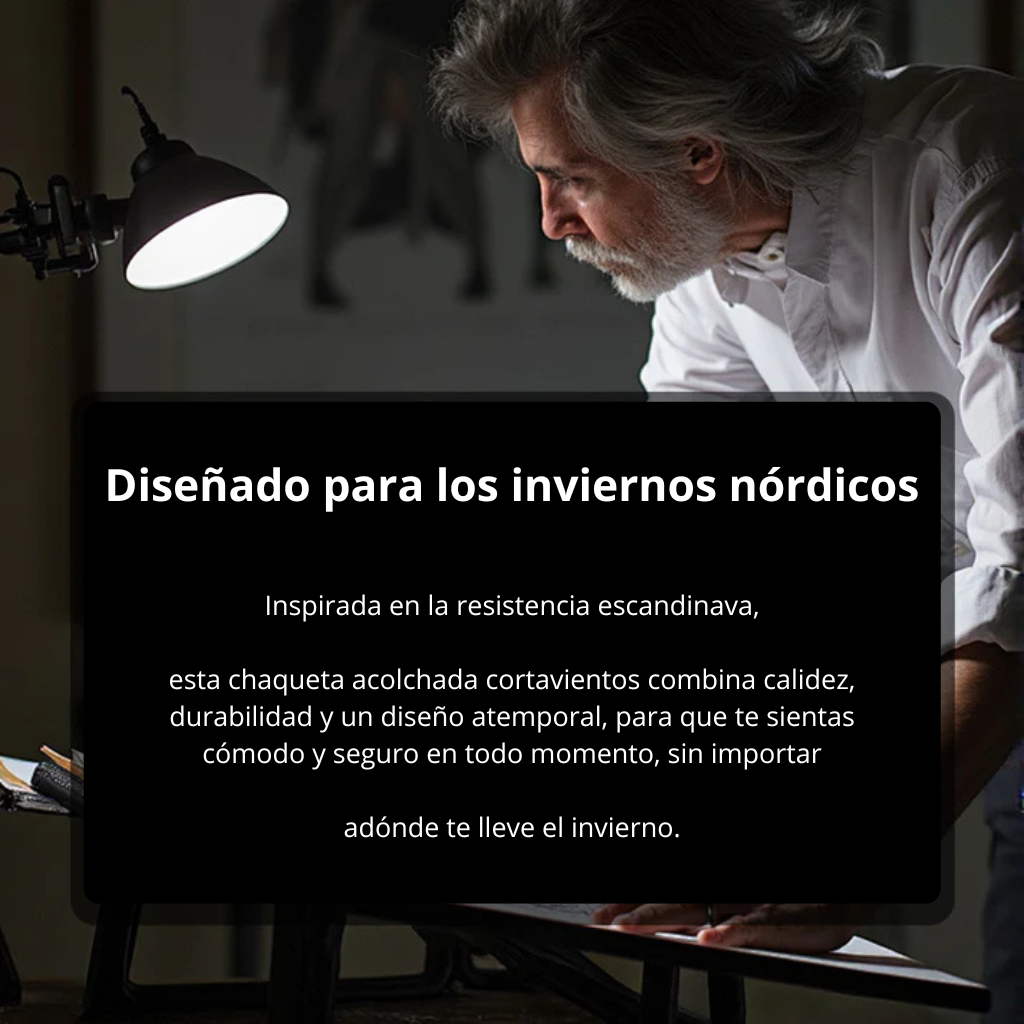 Cortavientos acolchado con capucha para hombre