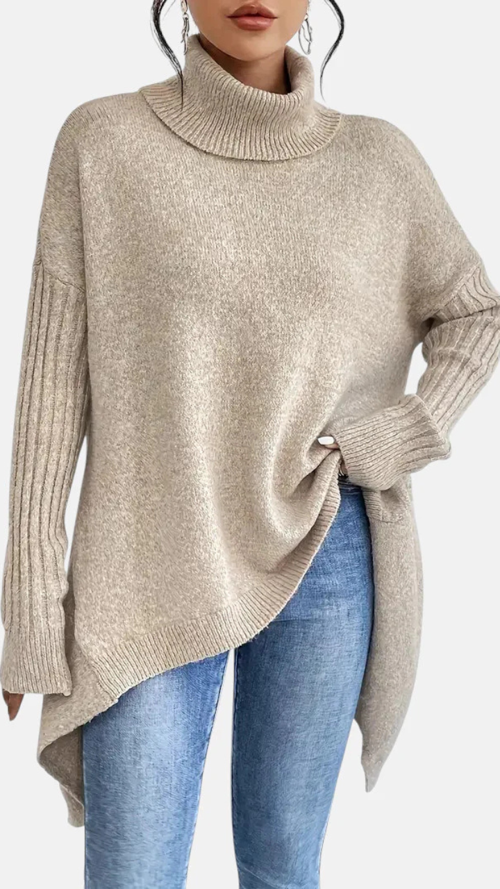 BRIGITTE – SUÉTER DE CUELLO ALTO LARGO