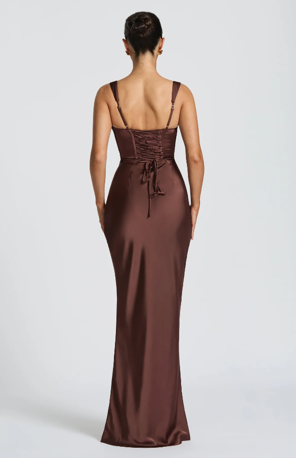 Vestido largo Calanthe - Oliva