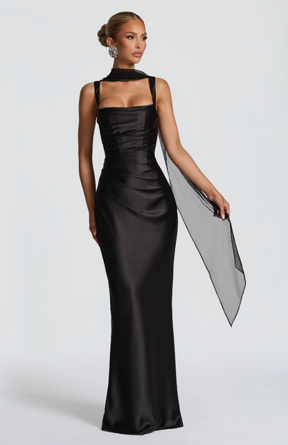 Vestido largo Calanthe - Oliva