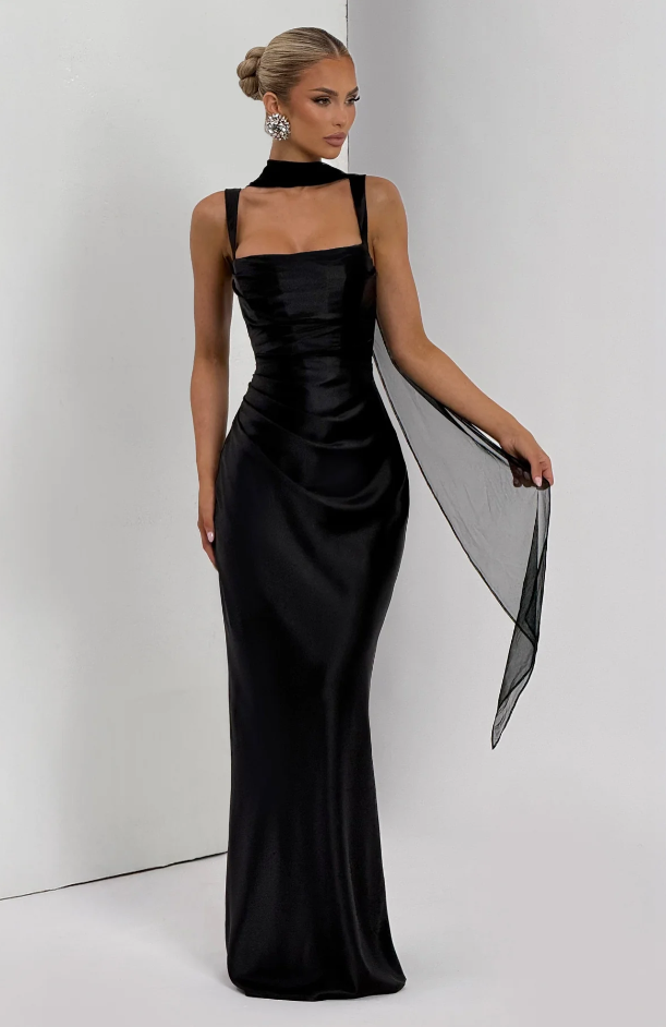 Vestido largo Calanthe - Oliva