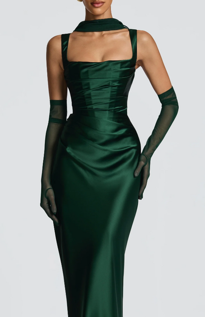 Vestido largo Calanthe - Oliva