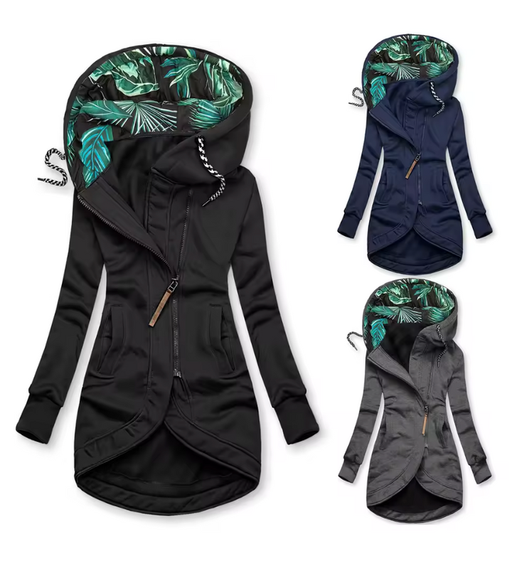 Eleonora™ – Abrigo de invierno con cremallera asimétrica