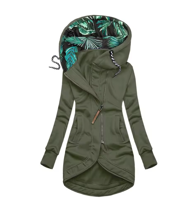 Eleonora™ – Abrigo de invierno con cremallera asimétrica