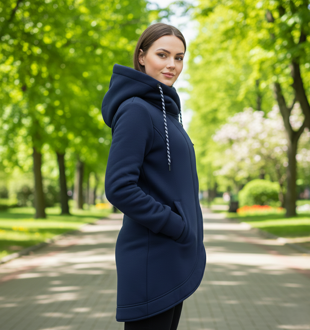 Eleonora™ – Abrigo de invierno con cremallera asimétrica