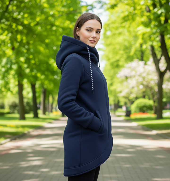 Eleonora™ – Abrigo de invierno con cremallera asimétrica