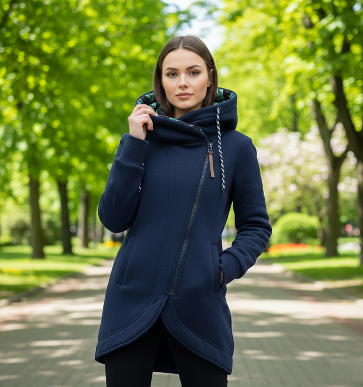 Eleonora™ – Abrigo de invierno con cremallera asimétrica