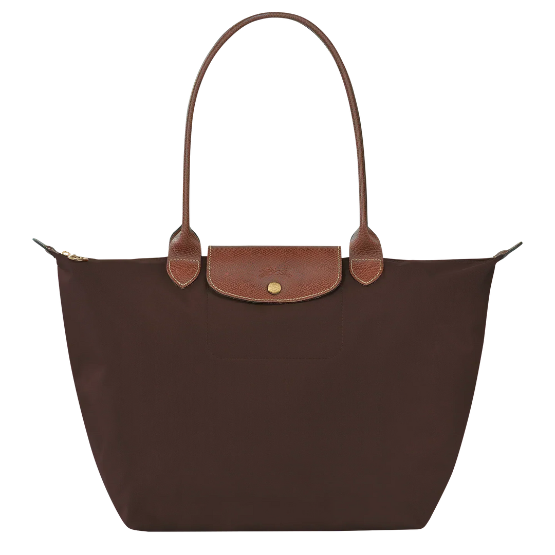 Longchamp - Bolso grande Le Pliage, color ébano