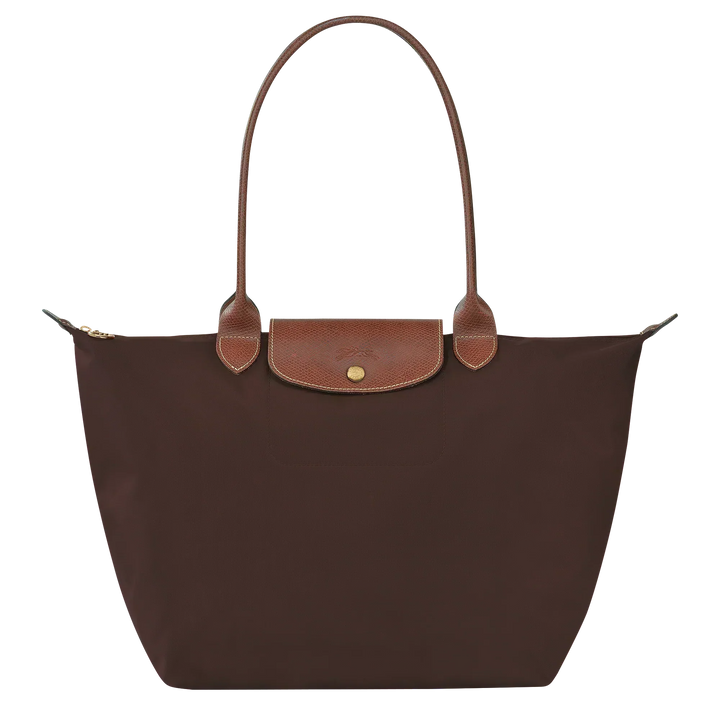 Longchamp - Bolso grande Le Pliage, color ébano