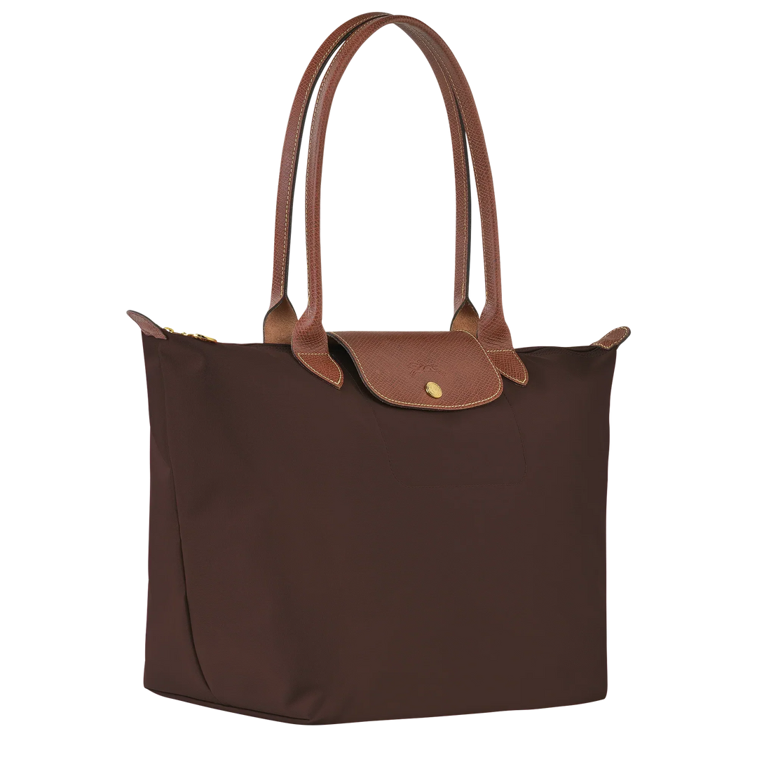 Longchamp - Bolso grande Le Pliage, color ébano