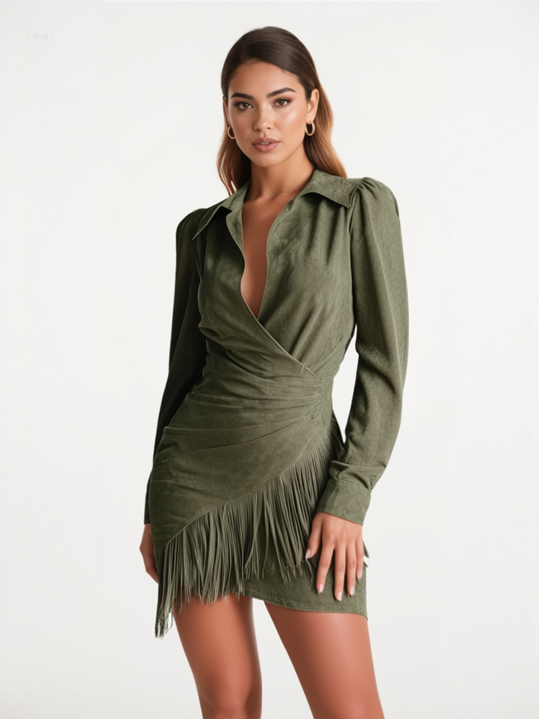 Mini Vestido Oliva Envolvente™