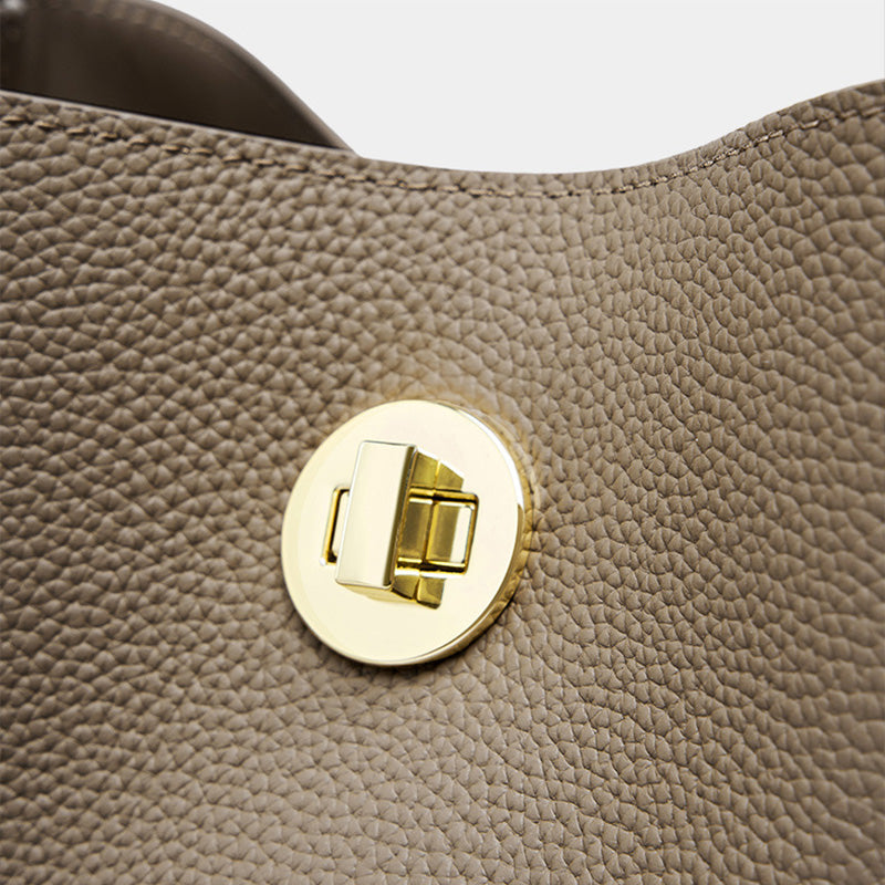 Bolso bandolera minimalista de piel de vaca suave para mujer