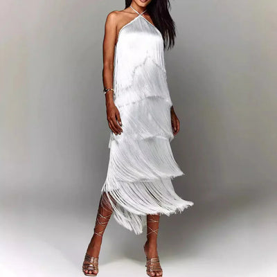 EVA™ VESTIDO DE BORLAS