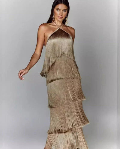 EVA™ VESTIDO DE BORLAS