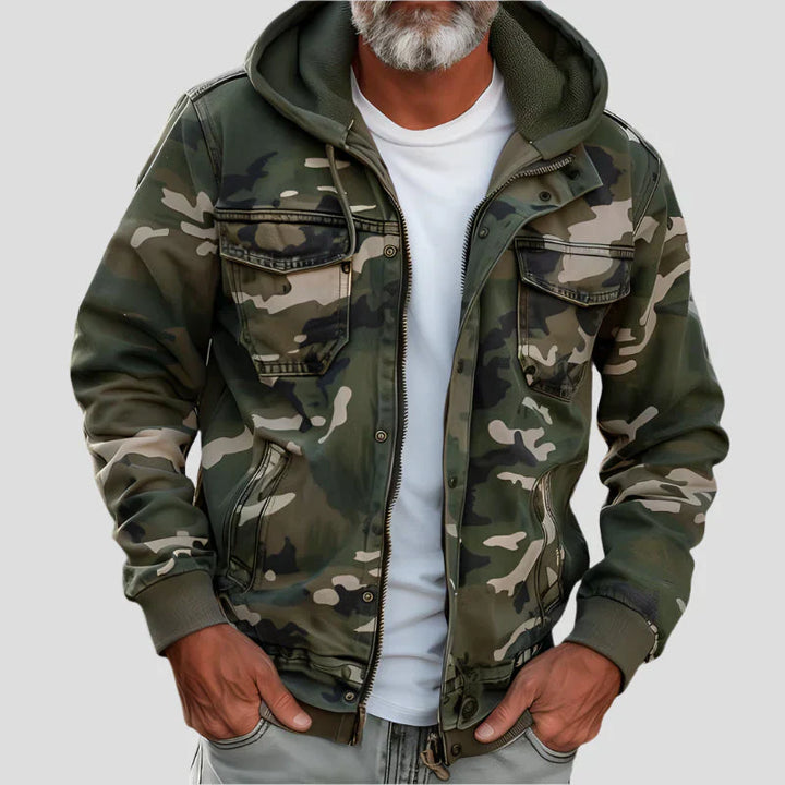 DAMIAN | CHAQUETA DE CAMUFLAJE CÁLIDA CON CAPUCHA