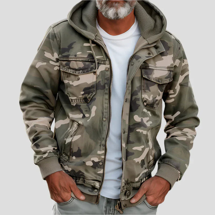 DAMIAN | CHAQUETA DE CAMUFLAJE CÁLIDA CON CAPUCHA