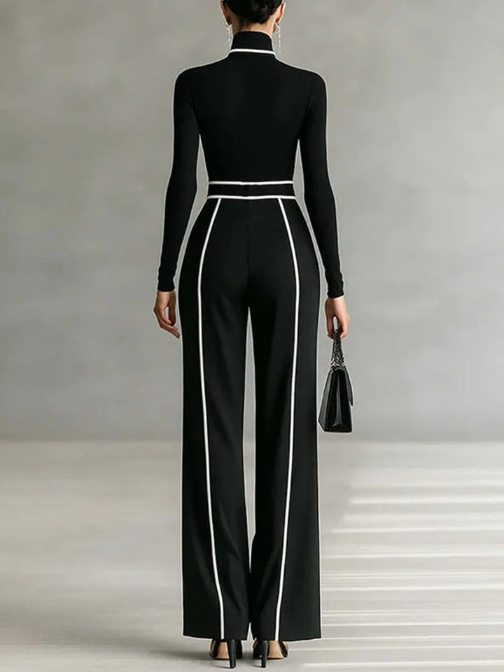 Traje de invierno top Jersey y pantalones de pierna ancha