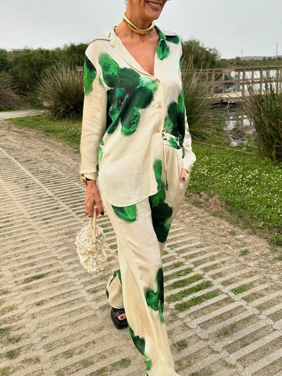 ELISA™ CONJUNTO DOS PIEZAS CAMISA + PANTALON