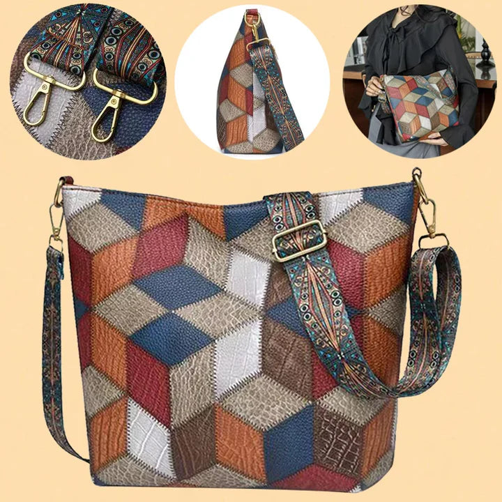 Silamoda™ | Bolso de mano de piel con mosaico