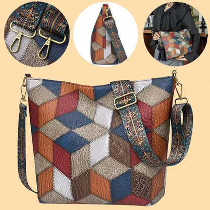 Silamoda™ | Bolso de mano de piel con mosaico