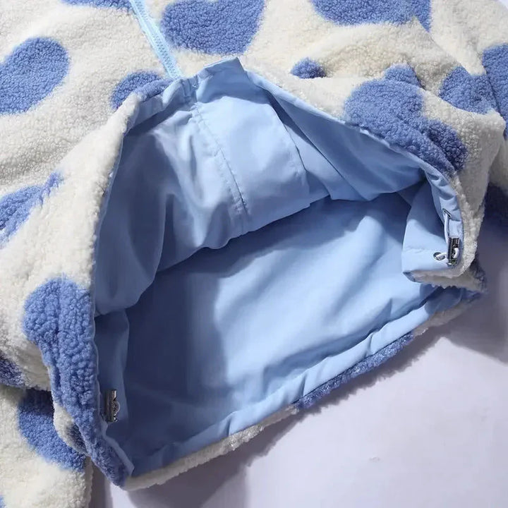 Chaqueta suave reversible con corazón Silamoda