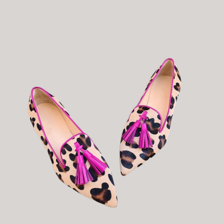 Maëlys™ - Mocasines con estampado de leopardo para mujer