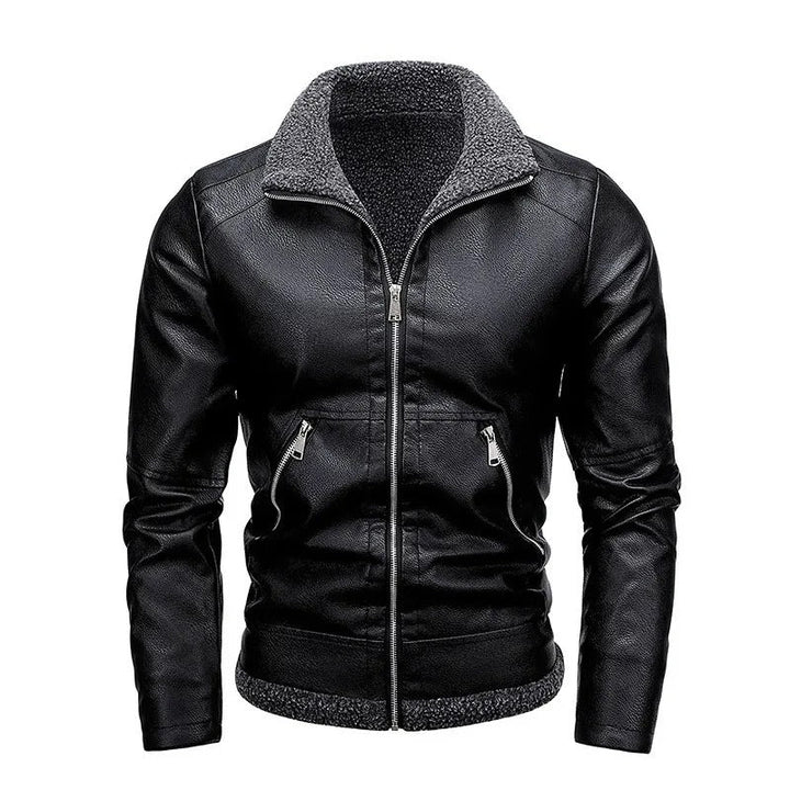 Elegante chaqueta de piel polar