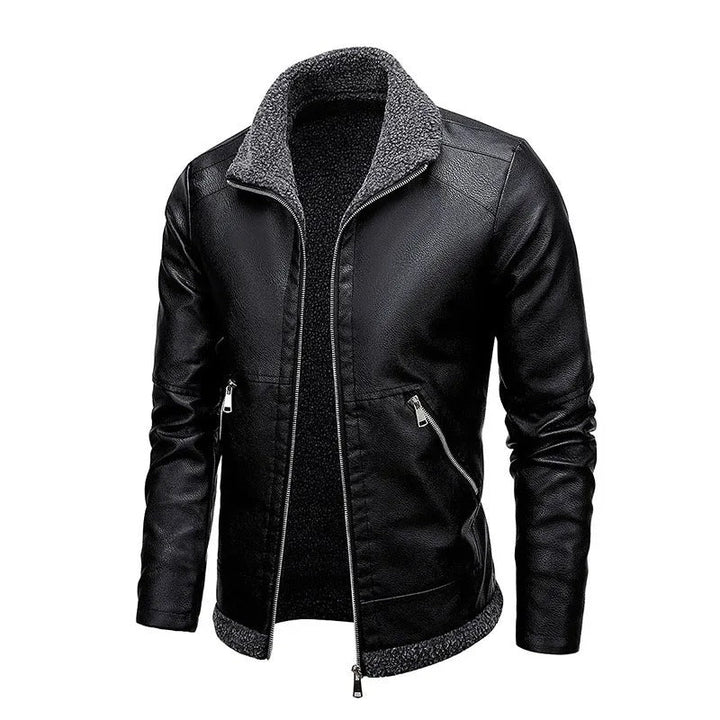 Elegante chaqueta de piel polar