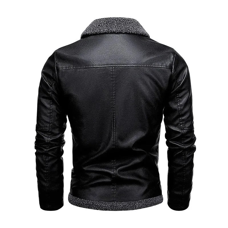 Elegante chaqueta de piel polar