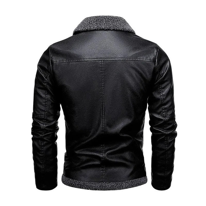 Elegante chaqueta de piel polar
