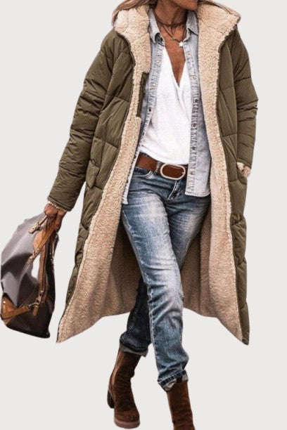 Amelia | Elegante abrigo reversible para mujer