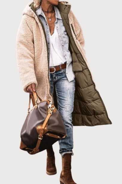 Amelia | Elegante abrigo reversible para mujer