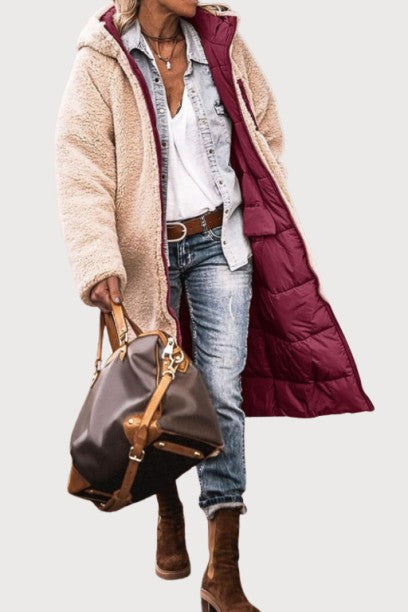 Amelia | Elegante abrigo reversible para mujer